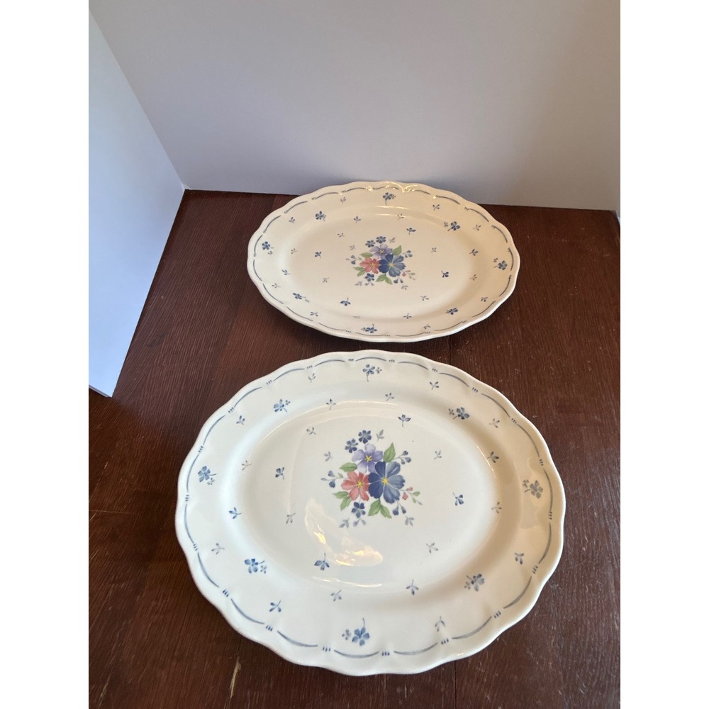 Nikko Provincial Designs Oval Serving Platters Vintage Floral Set of 2 Japan